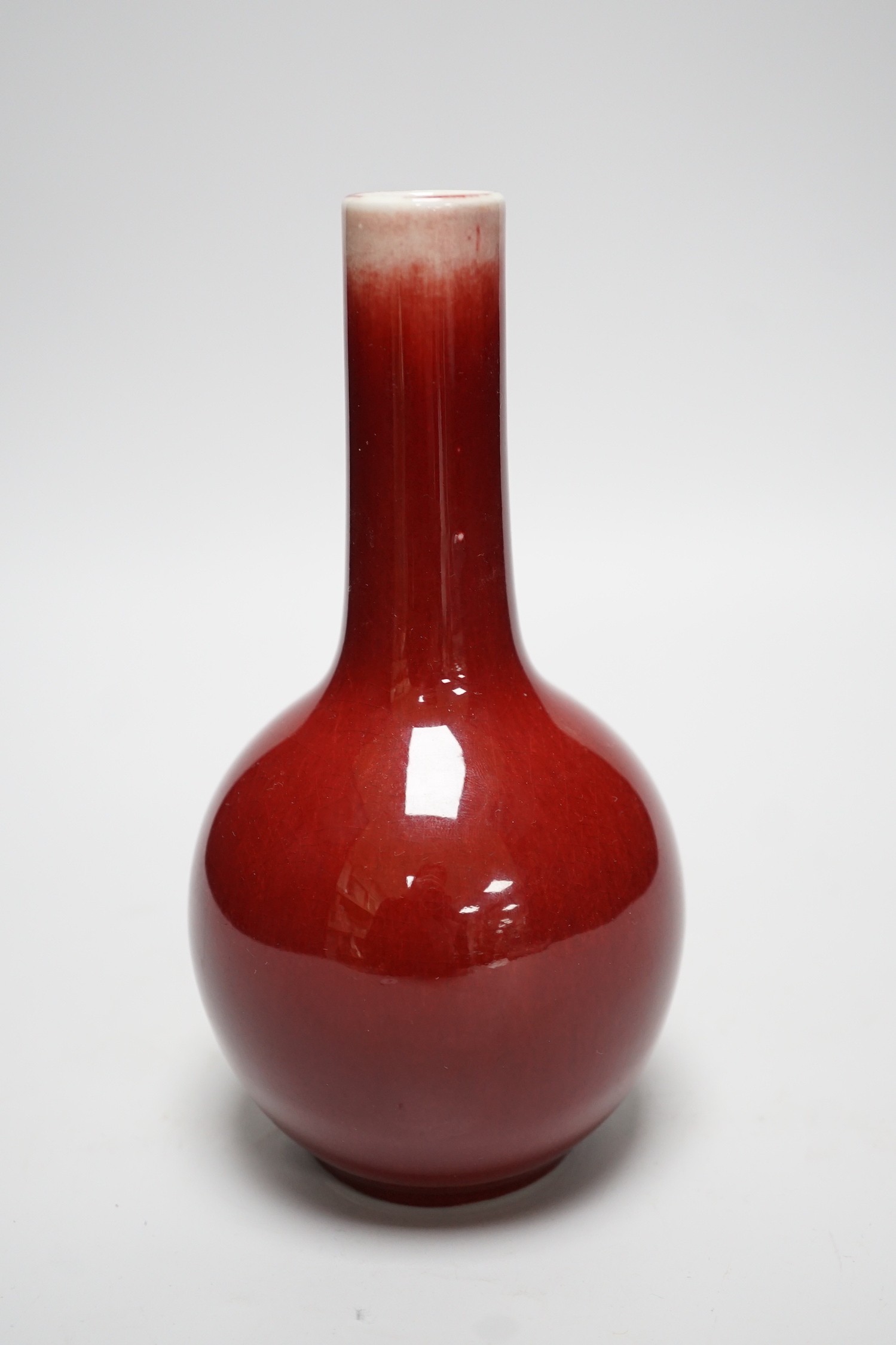 A Chinese sang de boeuf vase, 19.5cms high